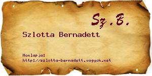 Szlotta Bernadett névjegykártya