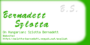 bernadett szlotta business card